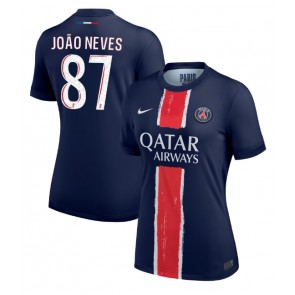 Paris Saint-Germain Joao Neves #87 Replika Hjemmebanetrøje Dame 2024-25 Kortærmet